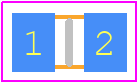 RN73C2A205RBTDF - TE Connectivity PCB footprint - Resistor Chip - Resistor Chip - RN73 2A (0805)