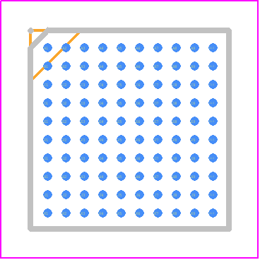 AT32UC3A4256S-C1UR - Microchip PCB footprint - BGA - BGA - VFBGA-100 package drawing