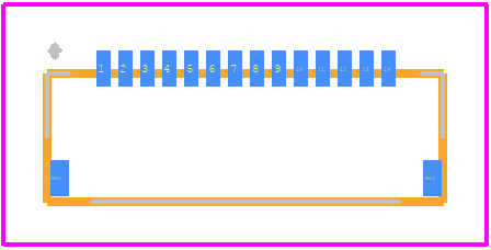 FH34S-14S-0.5SH(10) - Hirose PCB footprint - Other - Other - FH34S-14S-0.5SH(10)-1