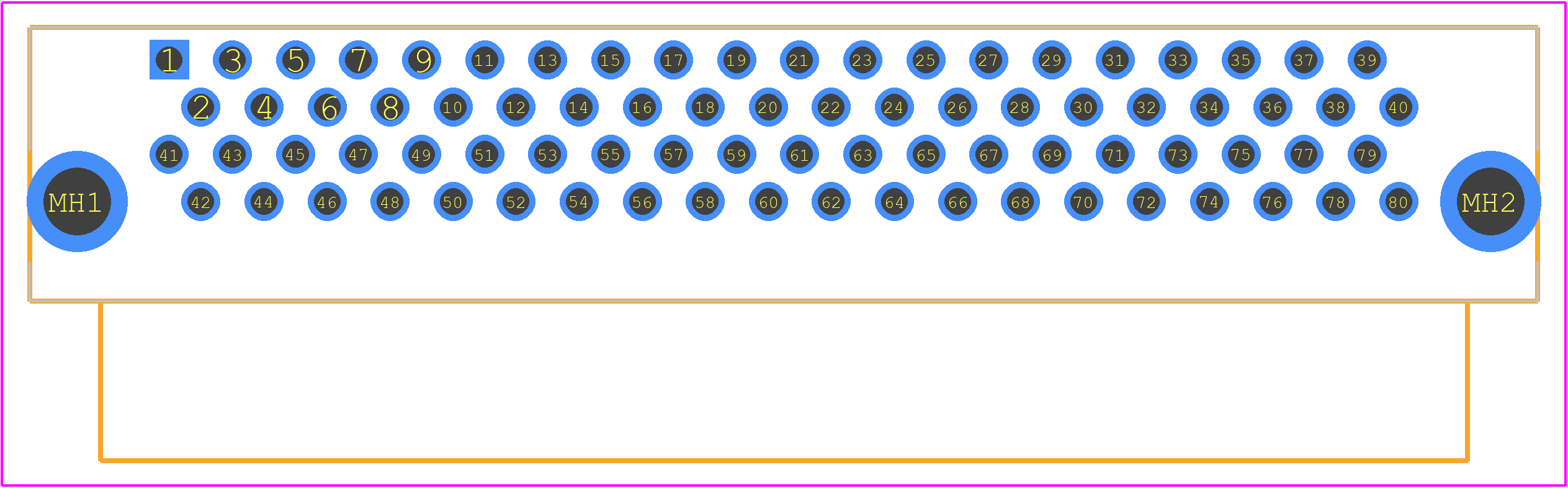 1734037-1 - TE Connectivity PCB footprint - Other - Other - 1734037-1-2