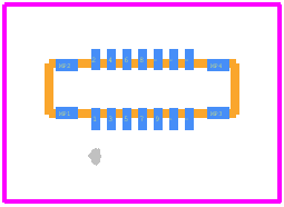 BM23PF0.8-14DP-0.35V(895) - Hirose PCB footprint - Other - Other - BM23PF0.8-14DP-0.35V(895)-2