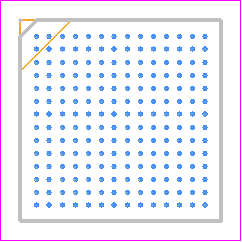 MIMXRT1051DVL6B - NXP PCB footprint - BGA - BGA - 10 x 10 mm BGA(pitch 0.65mm)