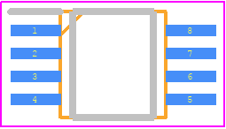 MIC7122YMM-TR - Microchip PCB footprint - Small Outline Packages - Small Outline Packages - 8-Lead MSOP
