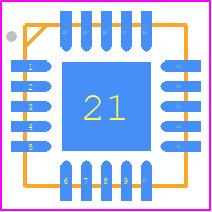 QPL7434TR13 - Qorvo PCB footprint - Quad Flat No-Lead - Quad Flat No-Lead - 20 Pad 4.0 x 4.0 x 0.85 mm QFN
