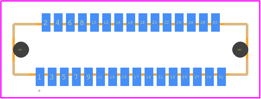 DF9A-31P-1V(22) - Hirose PCB footprint - Other - Other - DF9A-31P-1V(22)-2