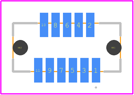 DF9A-11S-1V(22) - Hirose PCB footprint - Other - Other - DF9A-11S-1V(22)-1