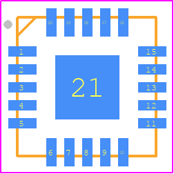 TPS2372-3RGWR - Texas Instruments PCB footprint - Quad Flat No-Lead - Quad Flat No-Lead - RGW0020B