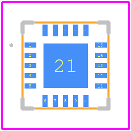 QPC3614TR13 - Qorvo PCB footprint - Other - Other - 20 Pin 4.2 x 4.2mm QFN Package
