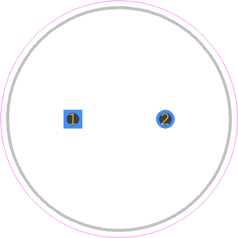 UCY2H220MHD3 - Nichicon PCB footprint - Capacitor, Polarized Radial Diameter - Capacitor, Polarized Radial Diameter - case code 18x20