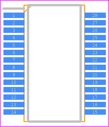 CC400DBR - Texas Instruments PCB footprint - Small Outline Packages - Small Outline Packages - ssop-28