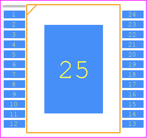 VND5E025AKTR-E - STMicroelectronics PCB footprint - Small Outline Packages - Small Outline Packages - PowerSSO-24