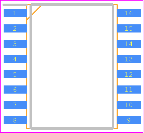 MLX91210KDF-CAS-101-SP - Melexis PCB footprint - Small Outline Packages - Small Outline Packages - SOIC-16