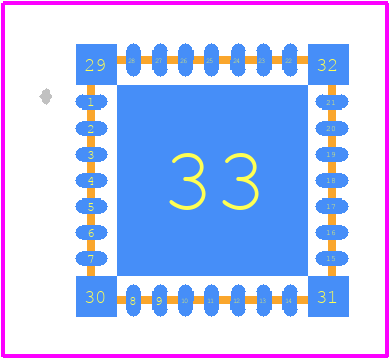 dsPIC33CK32MP102-I/2N - Microchip PCB footprint - Other - Other - 28-Lead Ultra Thin Plastic Quad Flat, No Lead Package (2N) - 6x6x0.55 mm Body [UQFN] With 4.65x4.65 mm E