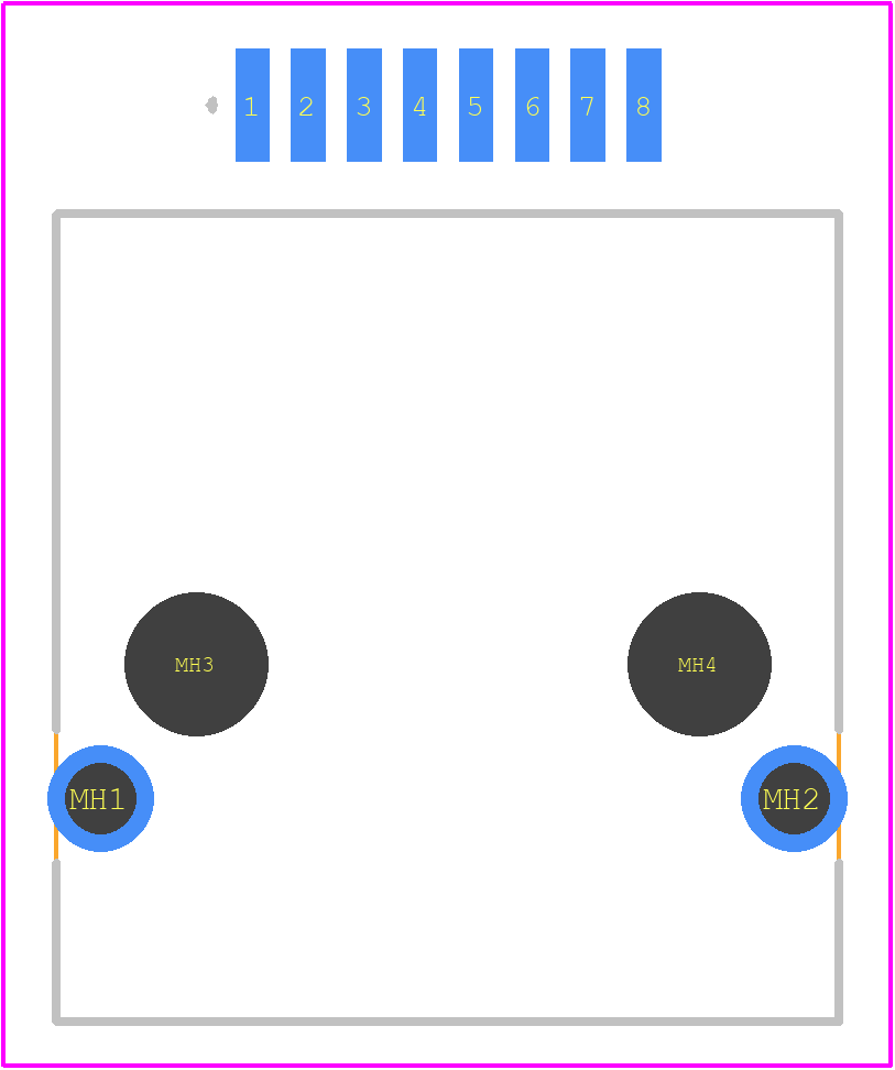 GDLX-SMT-S-88 - Kycon PCB footprint - Other - Other - GDLX-SMT-S-88-2