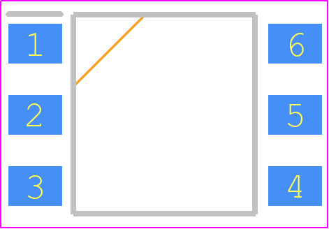 4N25XSM - Isocom PCB footprint - SOT23 (6-Pin) - SOT23 (6-Pin) - CLF10060NIT-151M-D