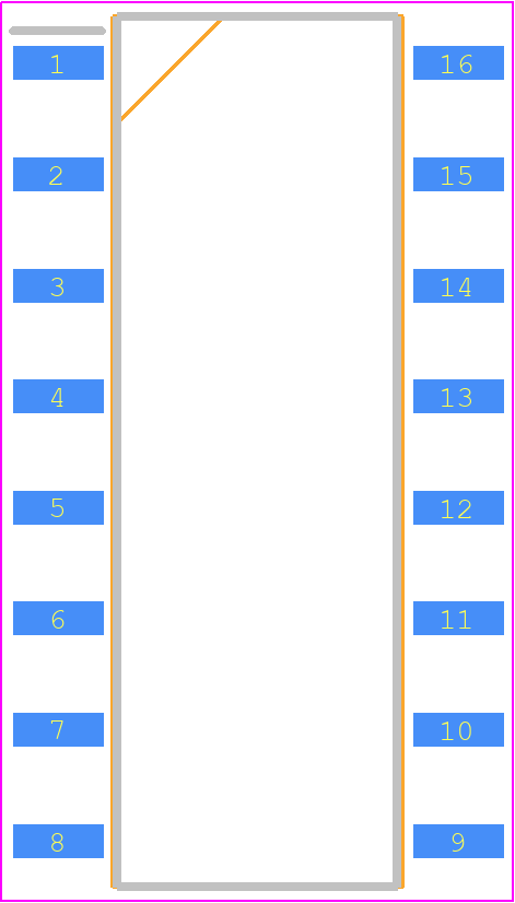 ILQ32-X007T - Vishay PCB footprint - Small Outline Packages - Small Outline Packages - SMD-16_7