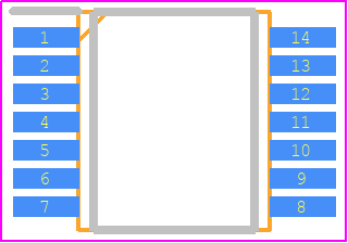 RD74LVC74BT-E - Renesas Electronics PCB footprint - Small Outline Packages - Small Outline Packages - TTP-14DV