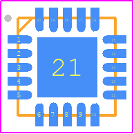 BM14270AMUV-LBE2 - ROHM Semiconductor PCB footprint - Quad Flat No-Lead - Quad Flat No-Lead - VQFN20QV3535