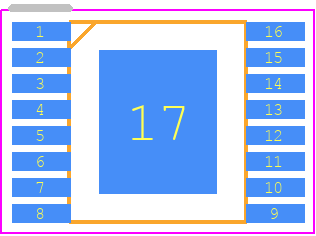 LT1764AEFE-3.3 - Analog Devices PCB footprint - Small Outline Packages - Small Outline Packages - 16-Lead Plastic TSSOP_