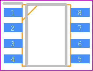 SG2843DM - Microsemi Corporation PCB footprint - Small Outline Packages - Small Outline Packages - DM 8-Pin SOIC