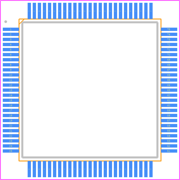 CM6631A - cmedia PCB footprint - Quad Flat Packages - Quad Flat Packages - LQFP-100 (16 x 16mm)_1