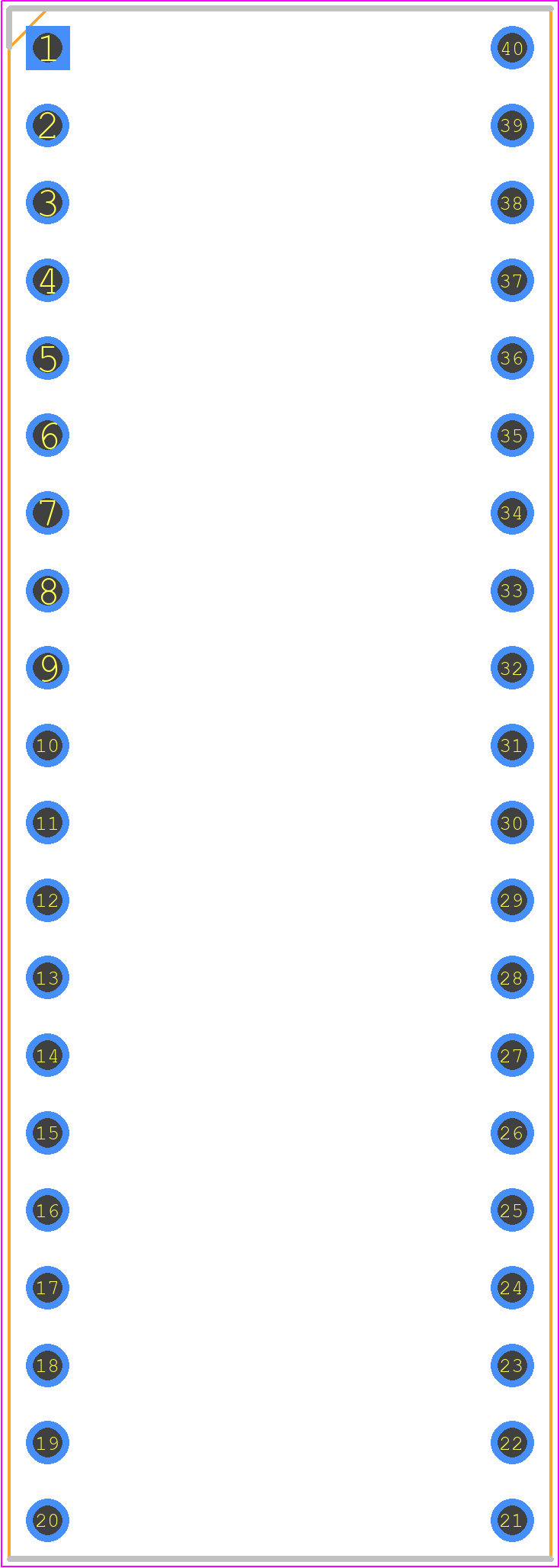 115-47-640-41-003000 - Mill-Max PCB footprint - Dual-In-Line Sockets - Dual-In-Line Sockets - DIP-40_2023