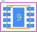 AP22850SH8-7 - Diodes Incorporated PCB footprint - Small Outline No-lead - Small Outline No-lead - W-DFN2020-8 Type C