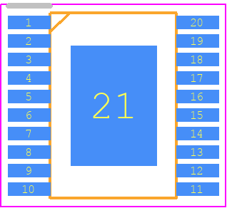 ISL78205AVEZ - Renesas Electronics PCB footprint - Small Outline Packages - Small Outline Packages - 20pin HTSSOP  MDP0048