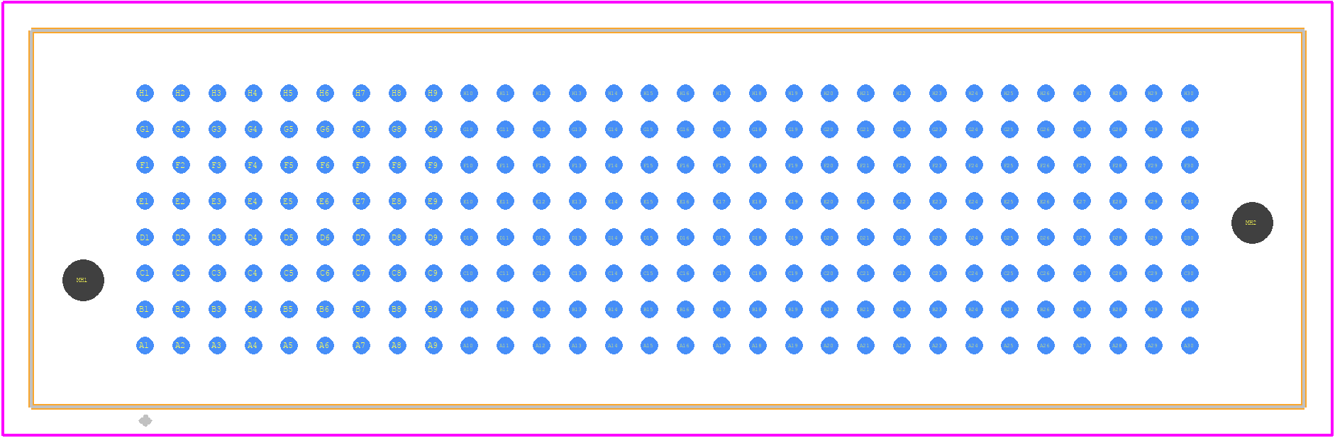 LPAM-30-01.0-L-08-2-K-TR - SAMTEC PCB footprint - Other - Other - LPAM-30-01.0-L-08-2-K-TR-1
