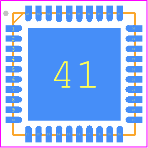 TGA2307-SMTR7 - Qorvo PCB footprint - Quad Flat No-Lead - Quad Flat No-Lead - qfn41/t