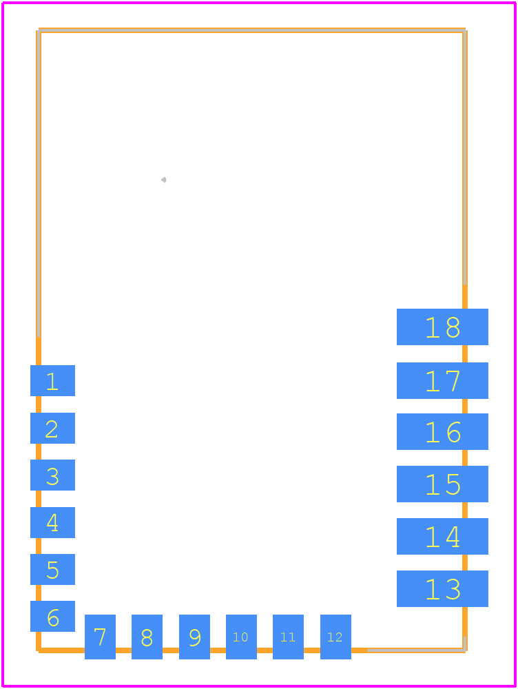 BGM210LA22JNF2 - Silicon Labs PCB footprint - Other - Other - BGM210LA22JNF2