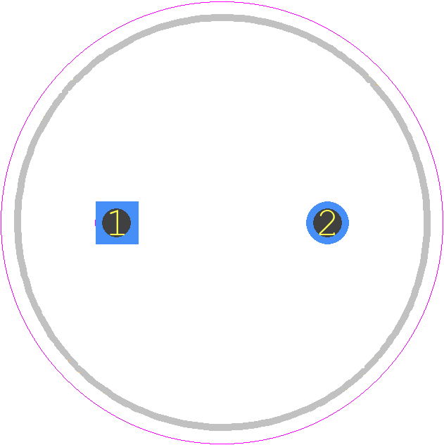 EKXL451ELL470MU25S - Chemi-Con PCB footprint - Capacitor, Polarized Radial Diameter - Capacitor, Polarized Radial Diameter - 14.5*25