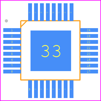 NCV7520FPR2G - onsemi PCB footprint - Quad Flat Packages - Quad Flat Packages - TQFP32 EP, 5x5A
