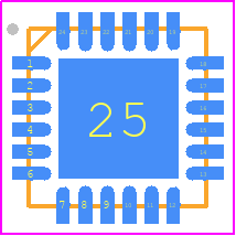 9FGV1001B000NBGI - Renesas Electronics PCB footprint - Quad Flat No-Lead - Quad Flat No-Lead - NBG24P2