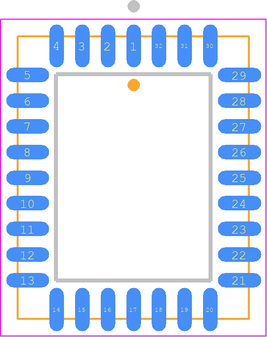 72V04L15JG8 - Renesas Electronics PCB footprint - Plastic Leaded Chip Carrier - Plastic Leaded Chip Carrier - plg32