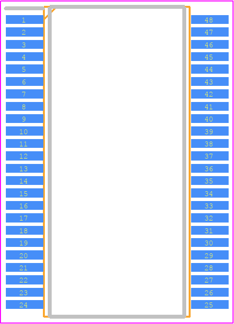 74FCT16245CTPVG - Renesas Electronics PCB footprint - Small Outline Packages - Small Outline Packages - PVG48