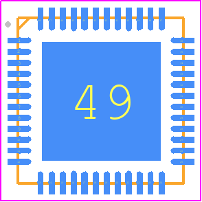 5P49V5908B511NDGI - Renesas Electronics PCB footprint - Quad Flat No-Lead - Quad Flat No-Lead - 48 Ld 6x6 QFN-1-1