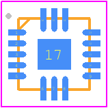PTN5110THQZ - NXP PCB footprint - Quad Flat No-Lead - Quad Flat No-Lead - SOT1883-1 (HX2QFN16)