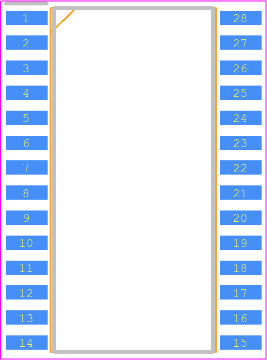 R1LP5256ESP-5SI#B1 - Renesas Electronics PCB footprint - Small Outline Packages - Small Outline Packages - PRSP0028DB-B