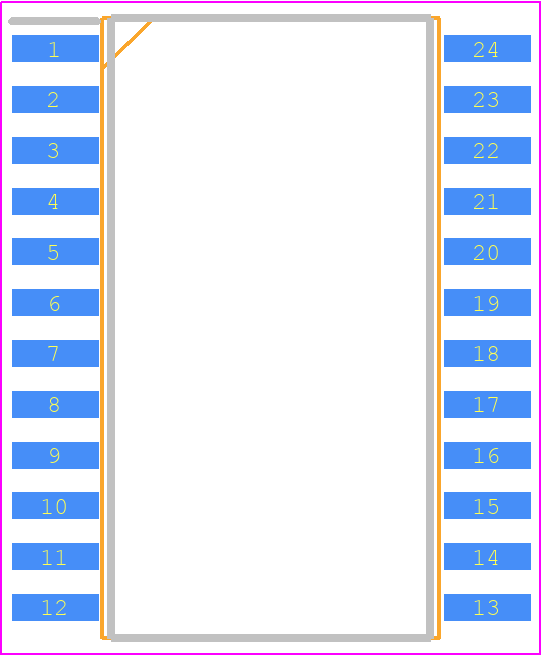 YM2413-F - Yamaha PCB footprint - Small Outline Packages - Small Outline Packages - SOP-24