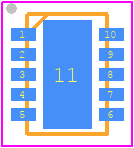 NLPS22990MN1TAG - onsemi PCB footprint - Small Outline No-lead - Small Outline No-lead - WDFN10