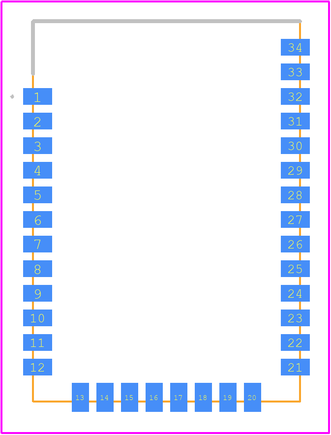 XB3-24DMCM - DIGI PCB footprint - Other - Other - XB3-24DMCM-2