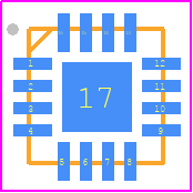 HMC712ALP3CETR - Analog Devices PCB footprint - Quad Flat No-Lead - Quad Flat No-Lead - HMC712ALP3CETR