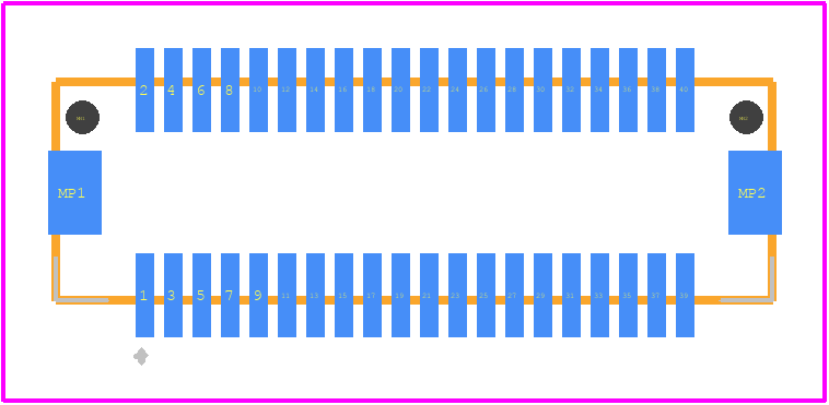 DF15(3.2)-40DP-0.65V(56) - Hirose PCB footprint - Other - Other - DF15(3.2)-40DP-0.65V(56)-1