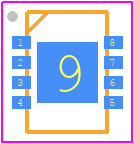NV24C04MUW3VLTBG - onsemi PCB footprint - Small Outline No-lead - Small Outline No-lead - NV24C04MUW3VLTBG