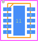 MAX20020ATBA/V+T - Analog Devices PCB footprint - Small Outline No-lead - Small Outline No-lead - T1032+2C