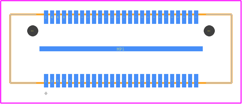 ASP-142781-07 - SAMTEC PCB footprint - Other - Other - ASP-142781-07-2