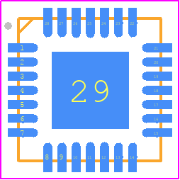 TPS65252RHDR - Texas Instruments PCB footprint - Quad Flat No-Lead - Quad Flat No-Lead - RHD (S-PVQFN-N28)_2021
