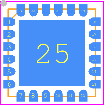 FXTH87EH11DT1 - NXP PCB footprint - Quad Flat No-Lead - Quad Flat No-Lead - SOT1575-1