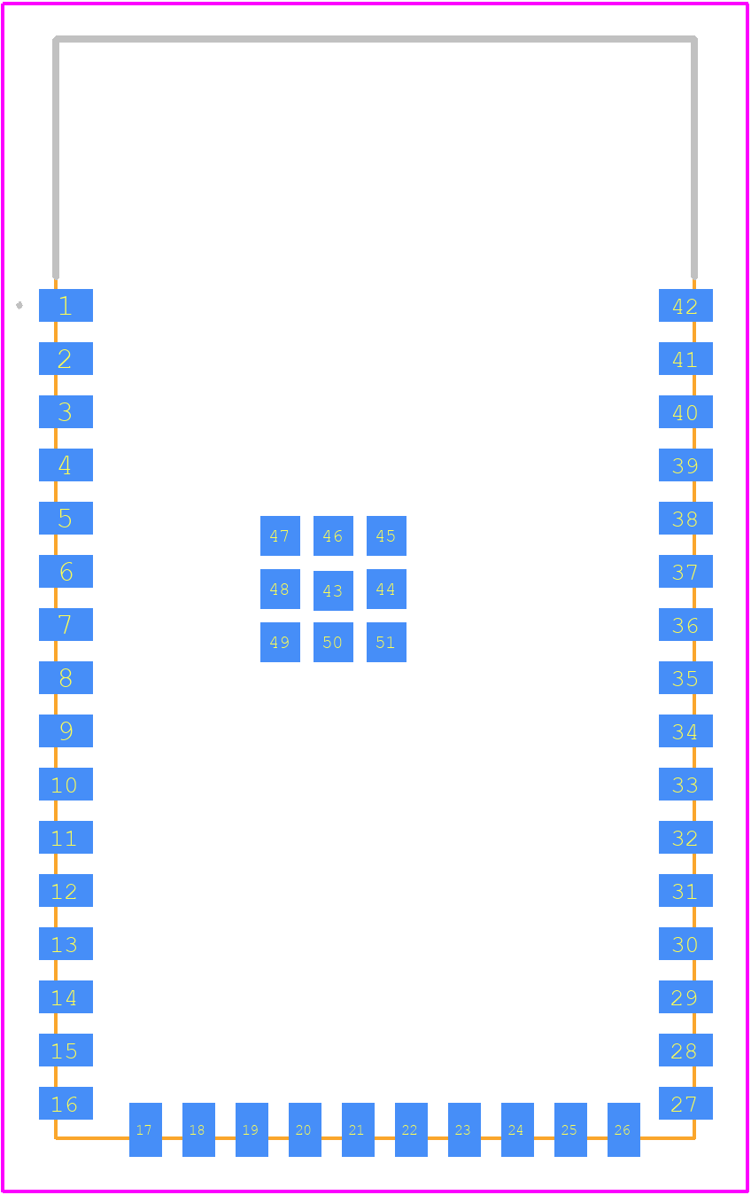 ESP32-S2-WROOM - Espressif Systems PCB footprint - Other - Other - ESP32-S2-WROOM-7